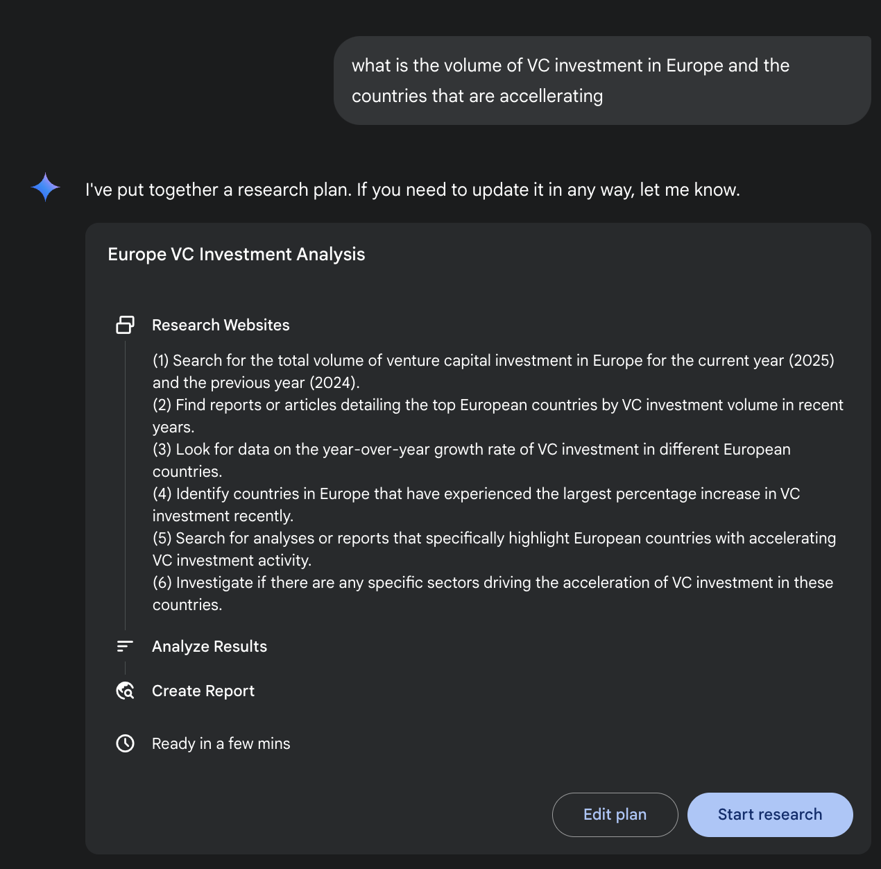 Google Deep Research 规划