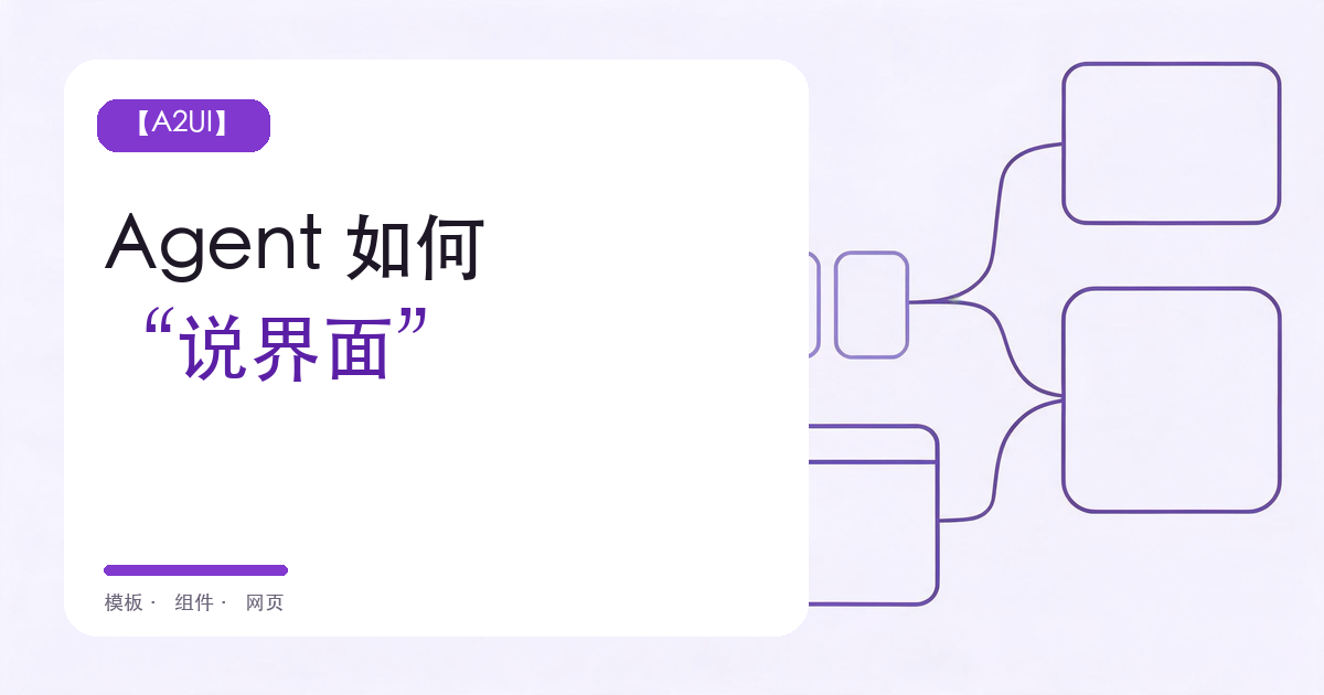 A2UI 系列封面：Agent 如何说界面