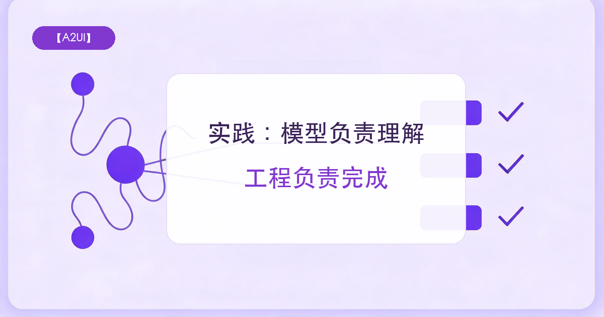 A2UI 系列封面：模型负责理解，工程负责完成