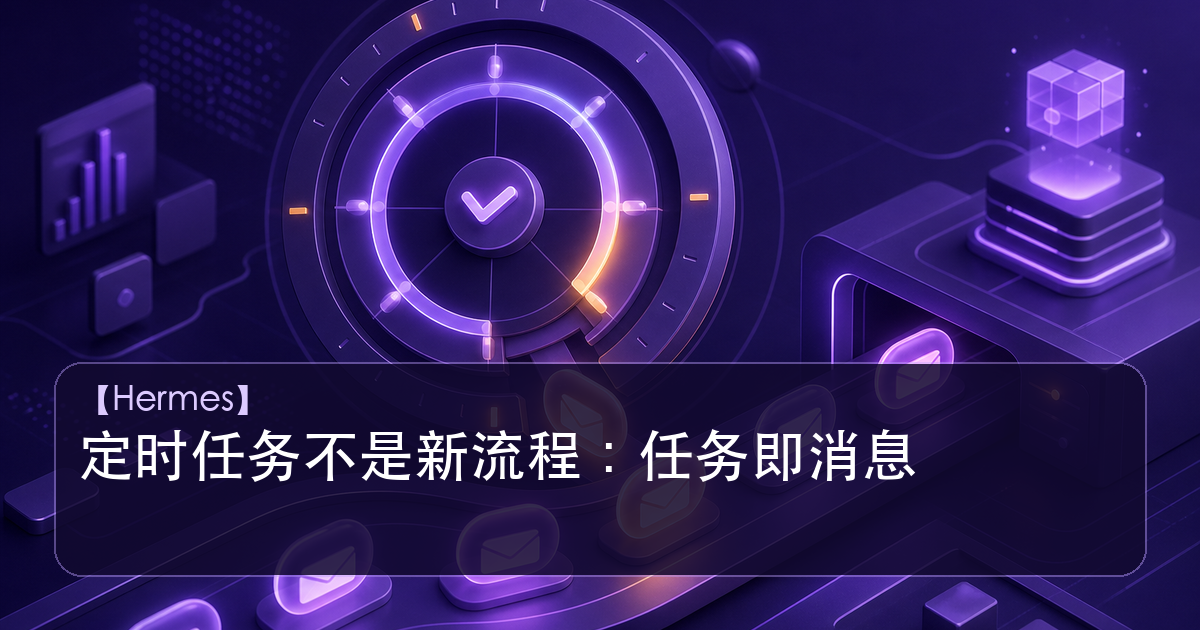 Hermes Agent 定时任务与消息流示意图