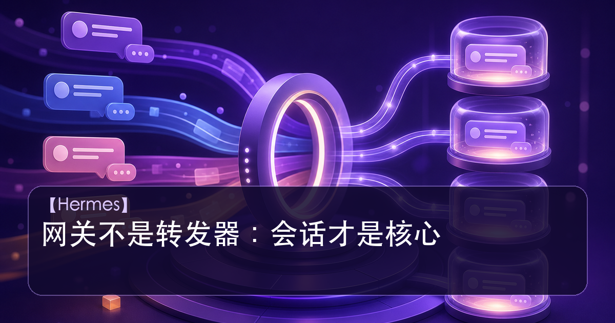 Hermes Agent 网关与会话架构示意图