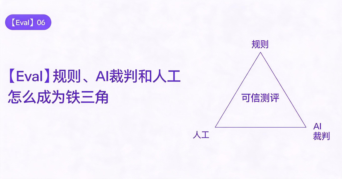 【Eval】规则、AI裁判和人工怎么成为铁三角