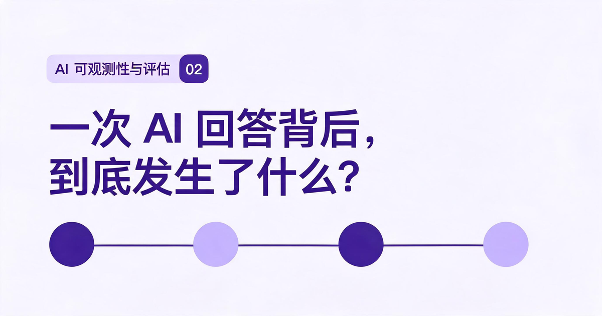 AI 应用可观测性与评估：一次 AI 回答背后，到底发生了什么？
